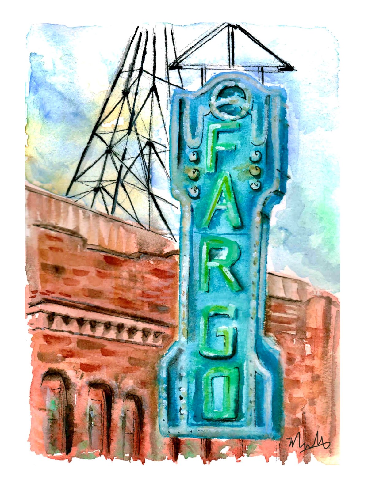 Fargo Theater painting