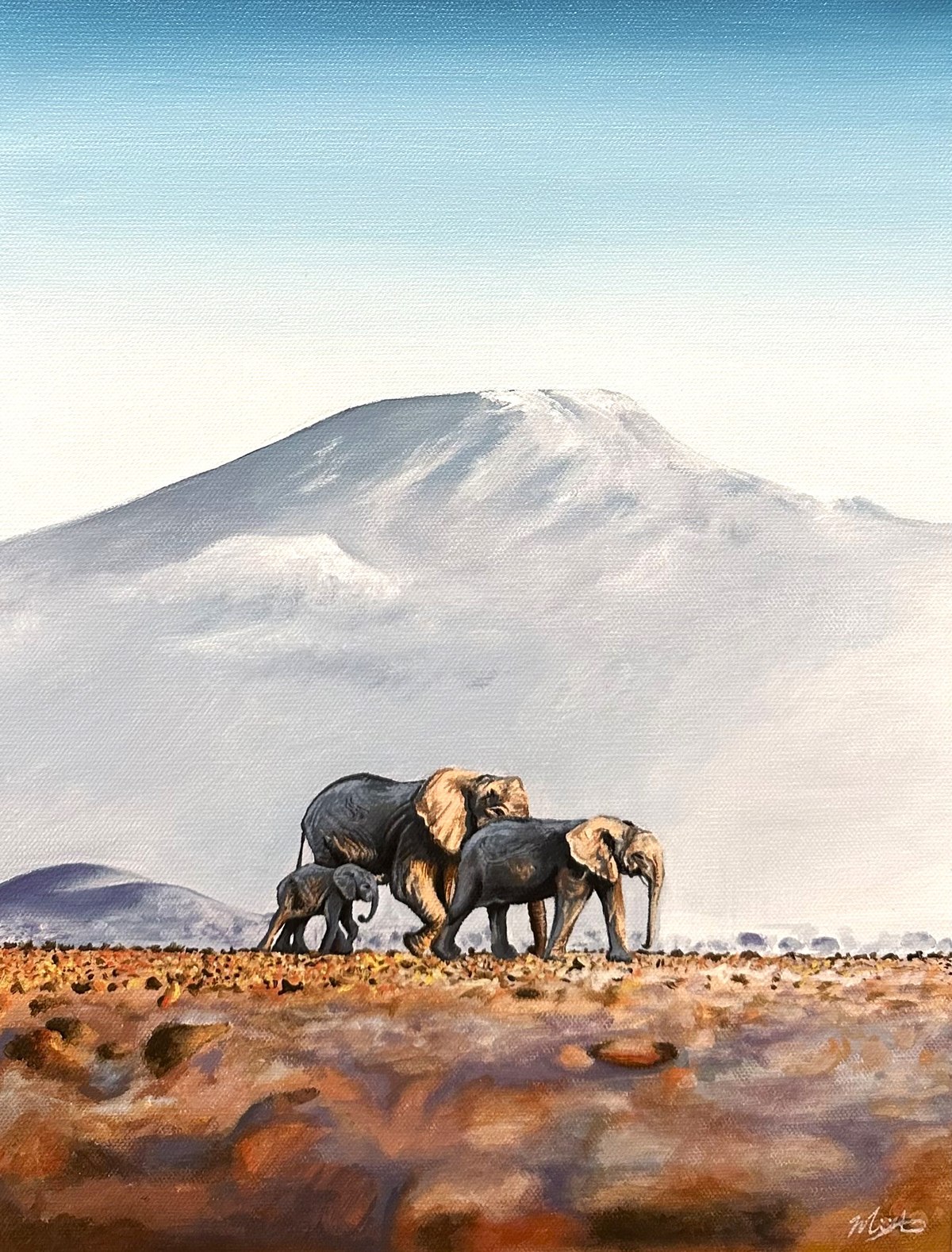 Elephant family painting, Follow Me