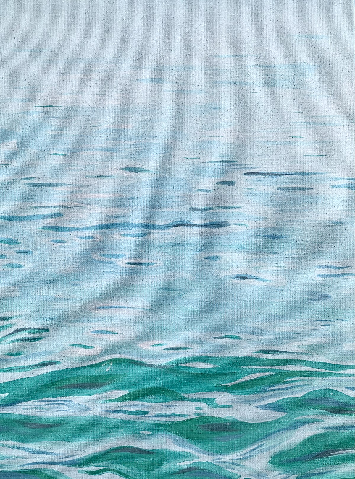 Lake water painting, On the Lake